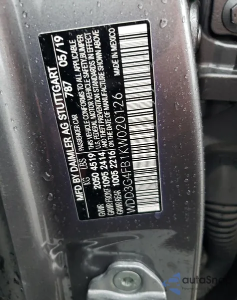 2019 Mercedes-Benz A 220 4Matic from USA, damaged, VIN WDD3G4FB1KW020126